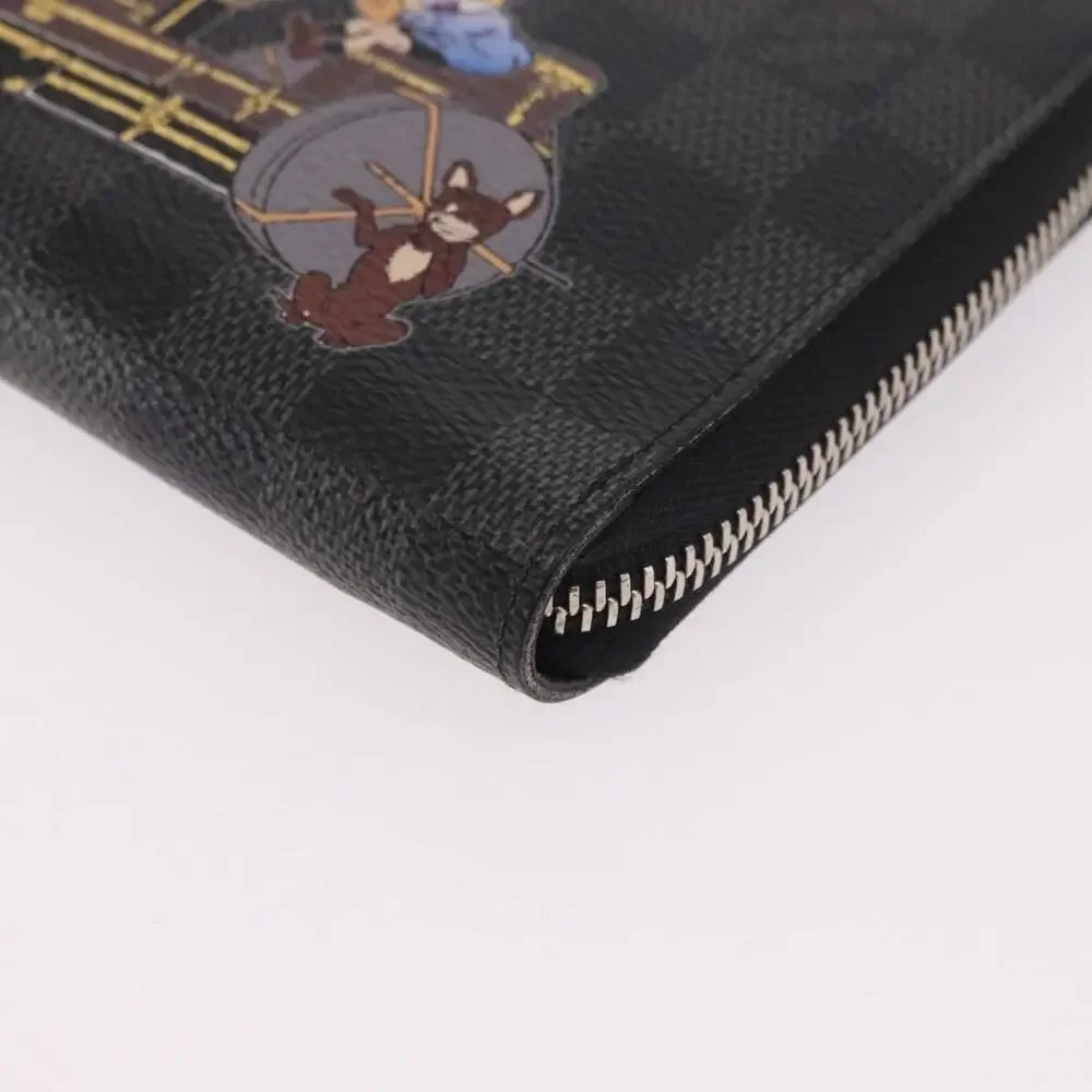 Louis Vuitton Damier Graphite Zippy Organizer Long Wallet Black